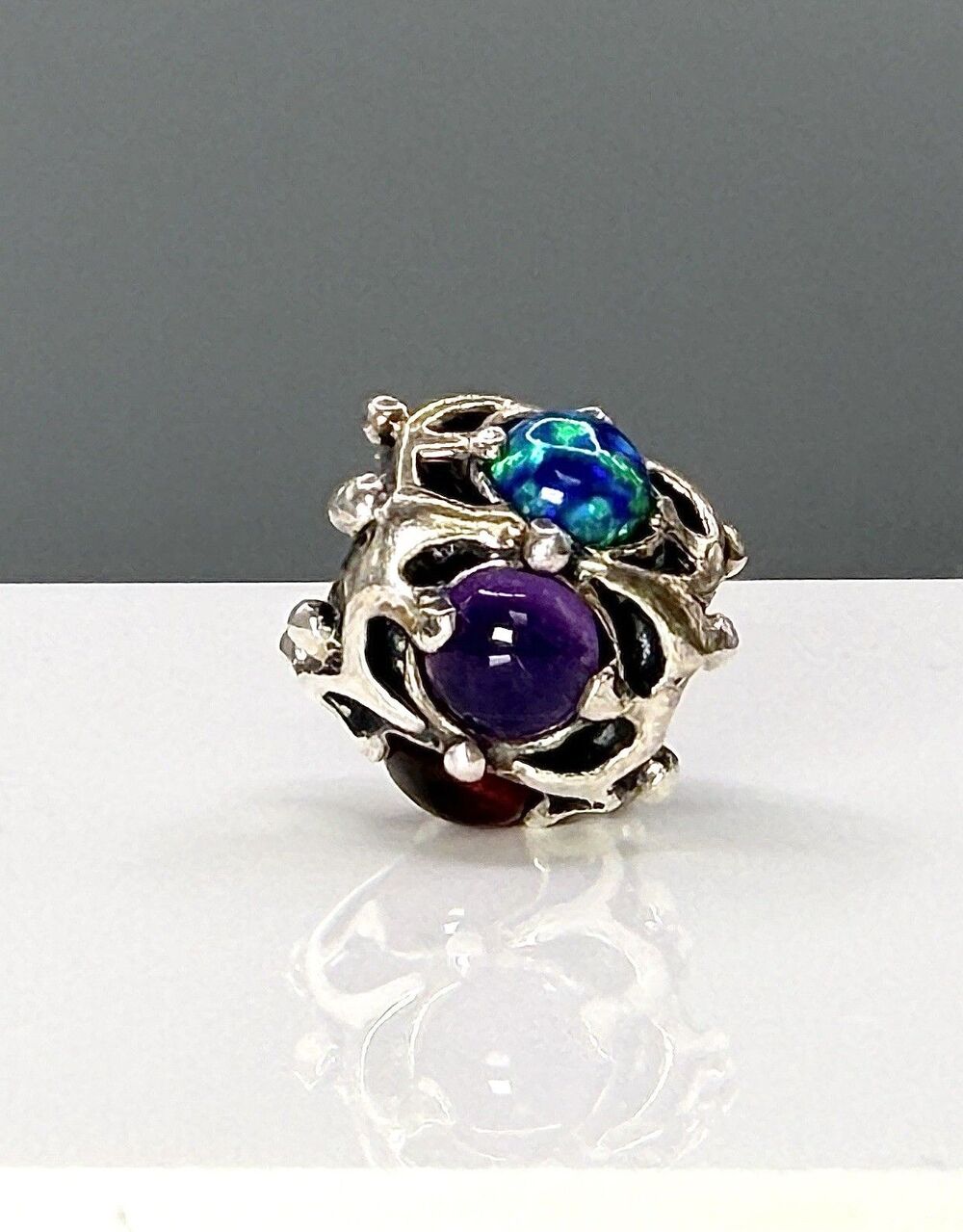 Trollbeads Wisdom Bead LAA 925S Sterling Silver 5 Gemstones Retired